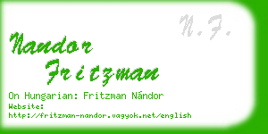 nandor fritzman business card
